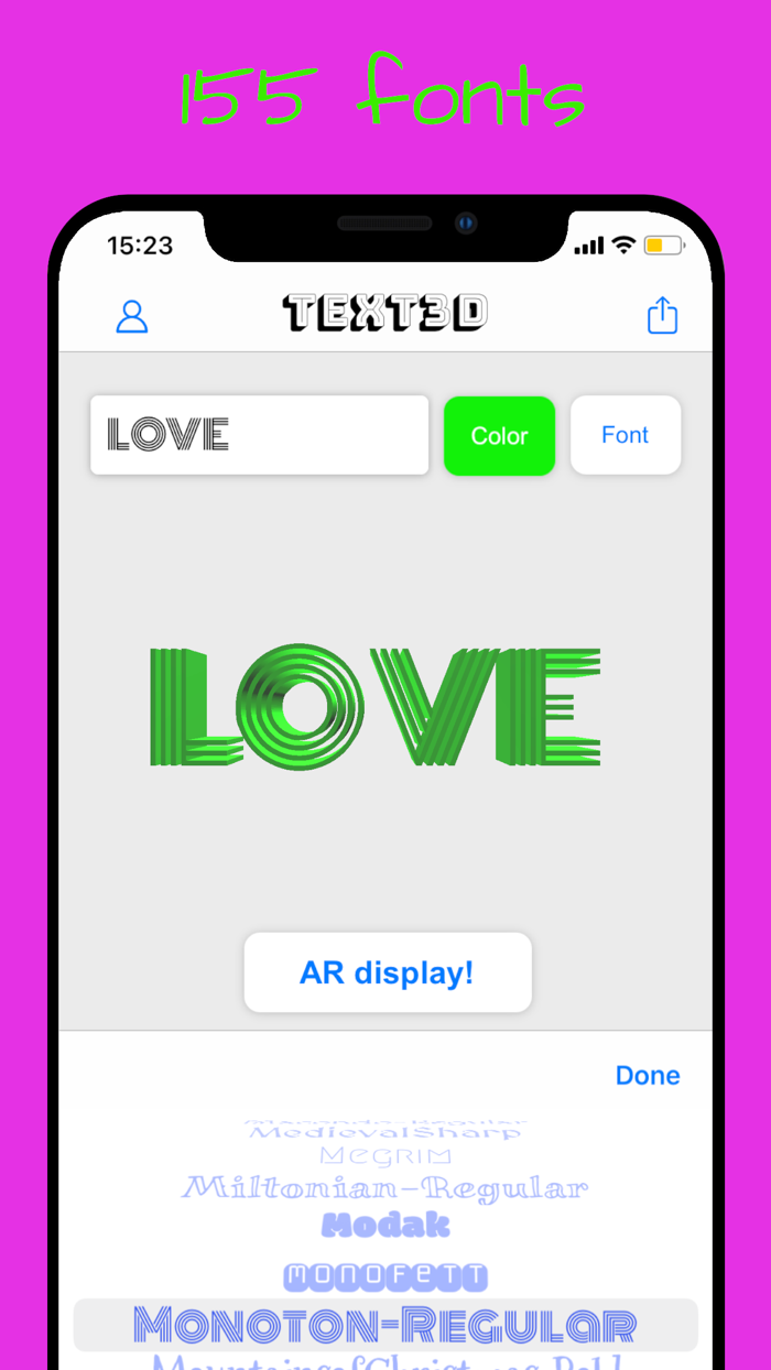 AR Text - 3D text to AR