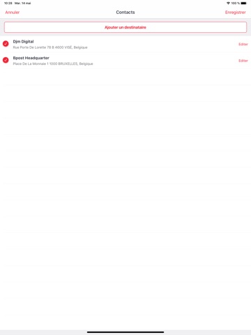bpost Mobile Postcard iPad screenshot