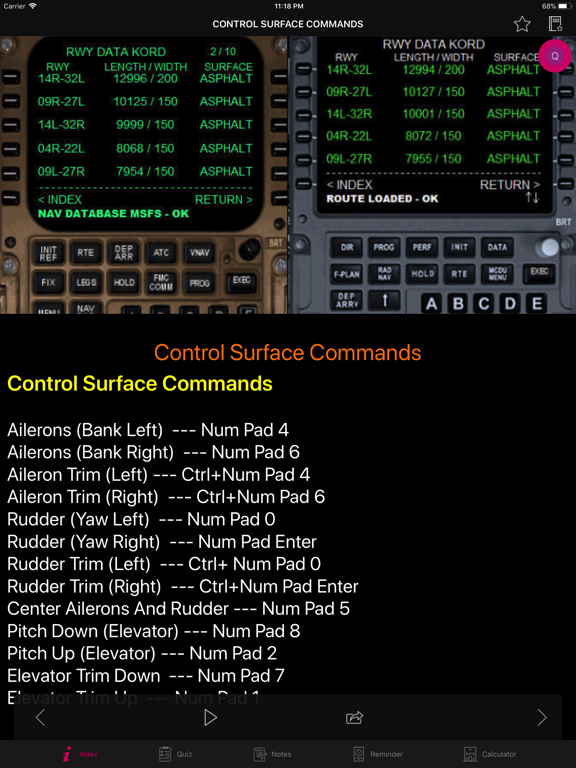 Screenshot #5 pour FSX Key Commands