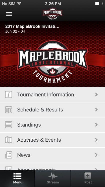 MapleBrook Tournament