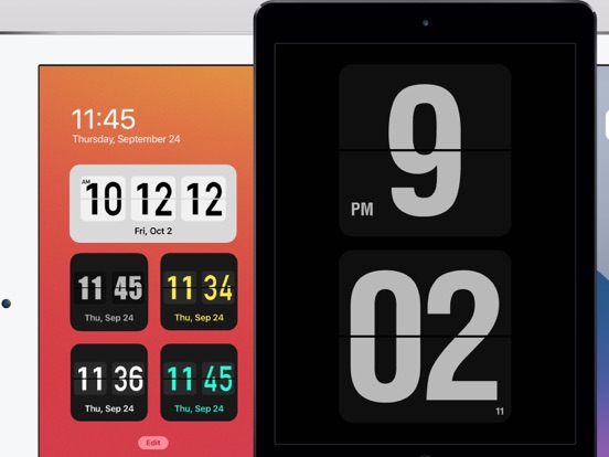 Flip klok Pro - digitale tijd iPad app afbeelding 3