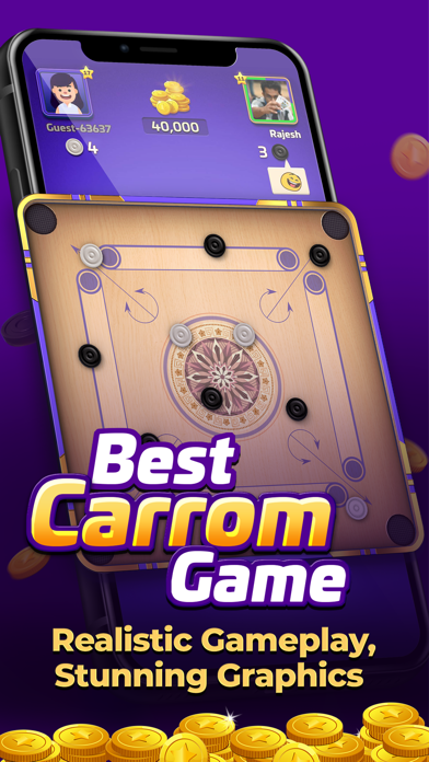 Carrom Gold : Game of Friends Screenshot