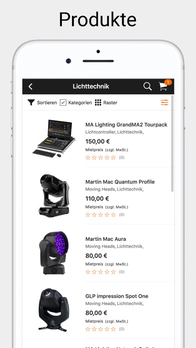 Mietshop WEMME Events Screenshot