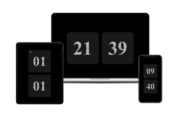 ‎OneClock - Schermata di un semplice orologio a fogli mobili