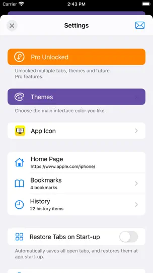 Capture d'écran de Desktop Browser • Zoomable sur iPhone 5