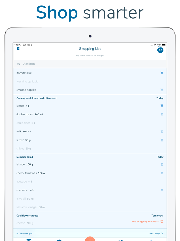 MealsUp iPad screenshot 5 - Food & Drink app