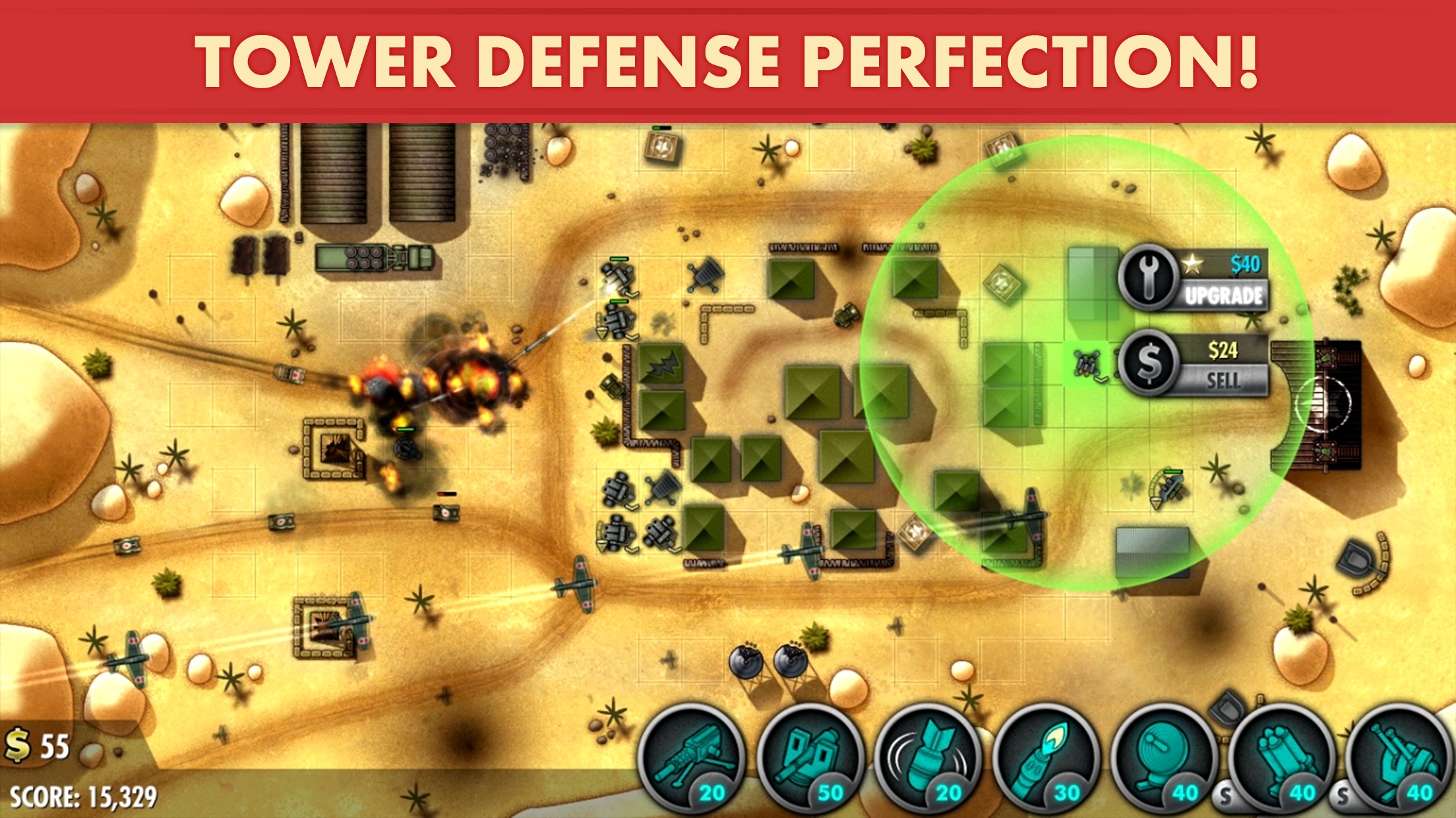 Screenshot do app iBomber Defense Pacific