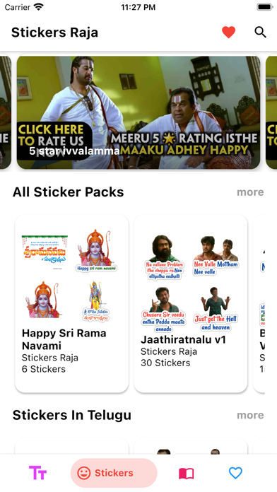 Stickers Raja-Telugu stickers Screenshot