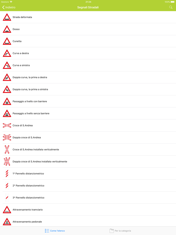 Segnali stradali in Italia iPad screenshot 6 - Education app