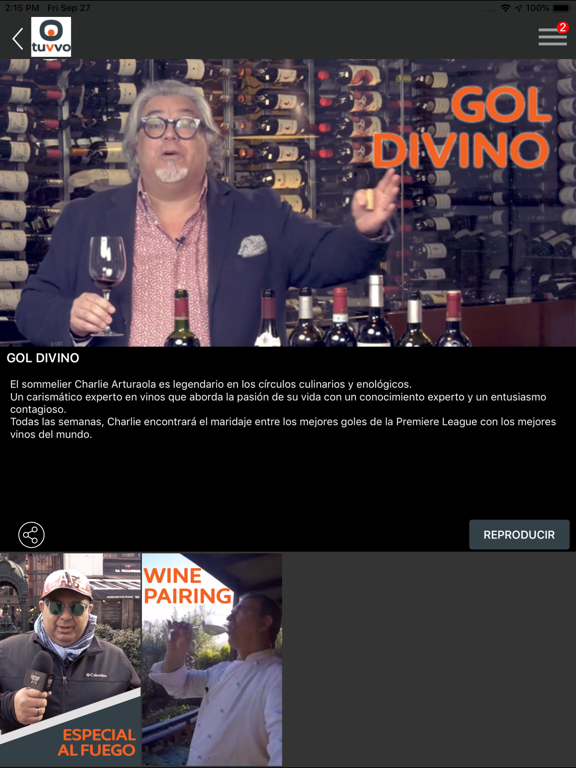 Tuvvo iPad screenshot 4 - Entertainment app