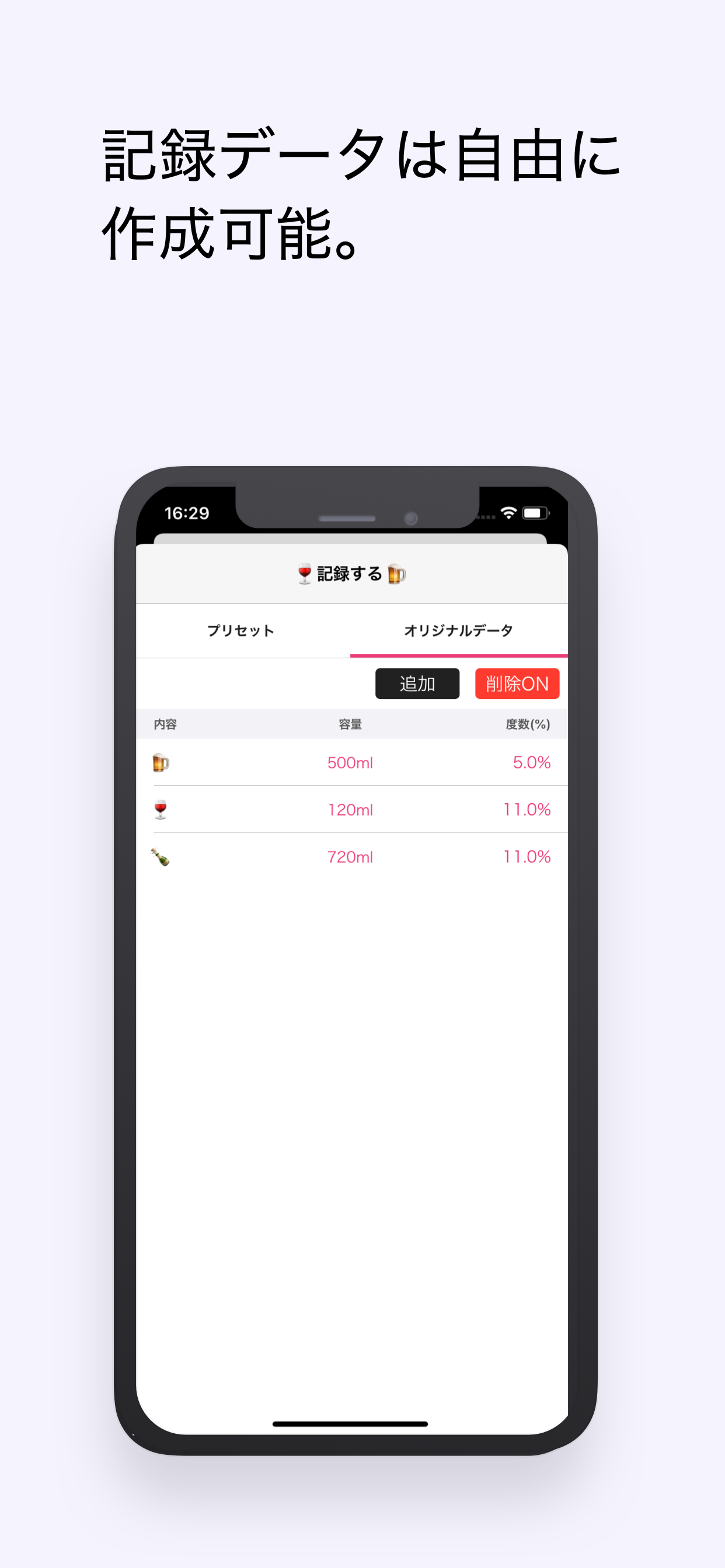 飲酒記録