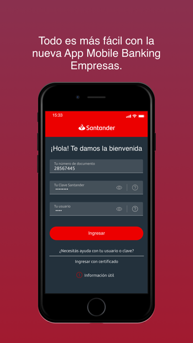 Screenshot #1 pour Santander Empresas AR
