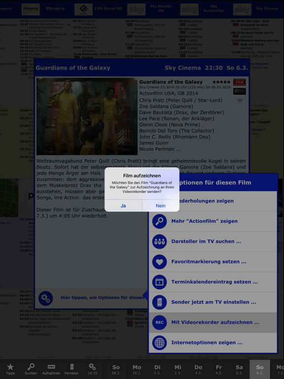 TV PRIMETIME - TV Programm iPad screenshot 5 - Entertainment app