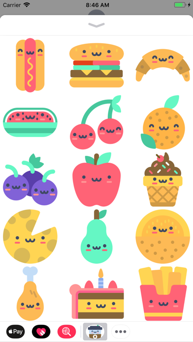 Super Cute Food Stickers screenshot 2