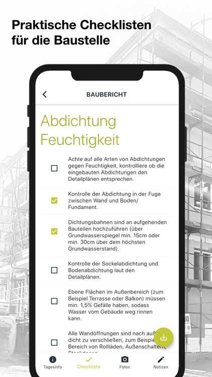 Baugorilla – Bautagebuch App