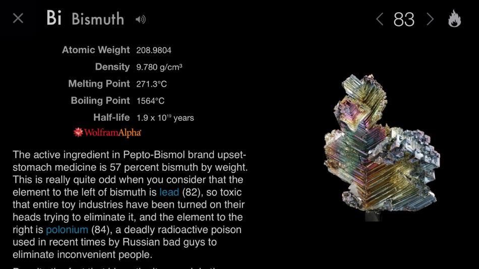 #2. The Elements by Theodore Gray (iOS) Podle: NatureGuides Ltd.