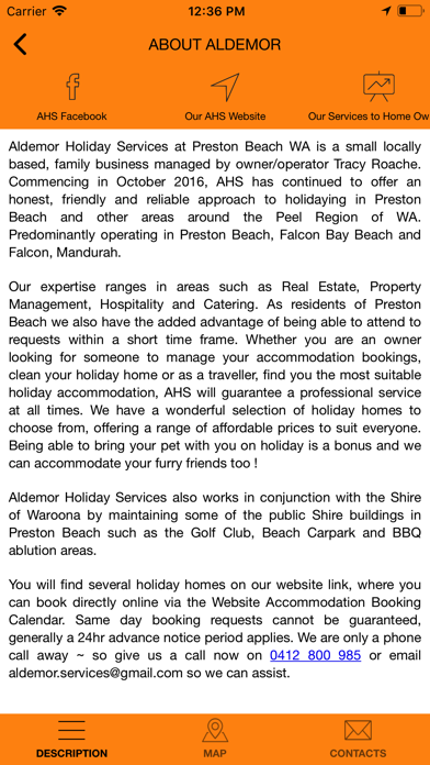 Aldemor Holiday Services WA screenshot 2