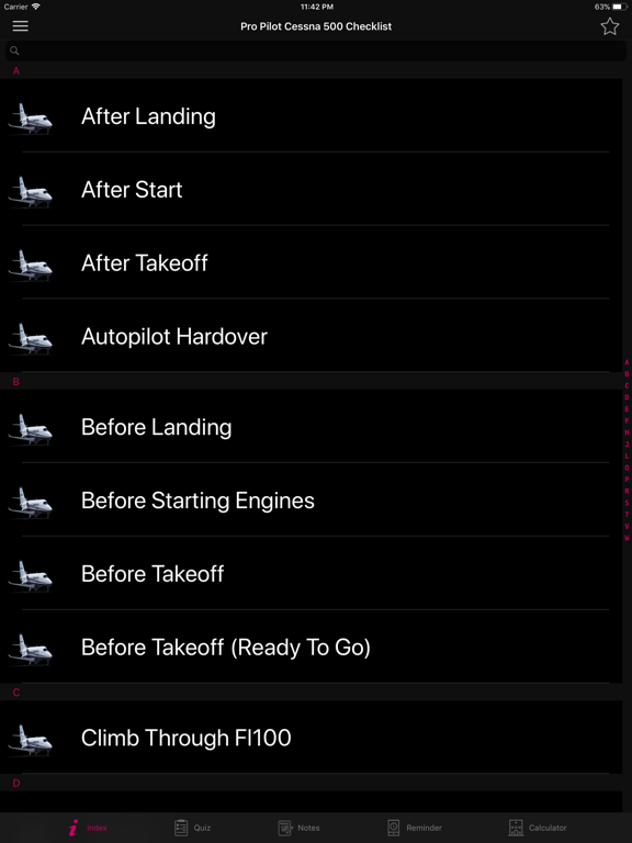 Screenshot #5 pour Pro Pilot Cessna 500 Checklist