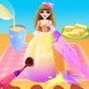 Queen Skirt Cake Making icon
