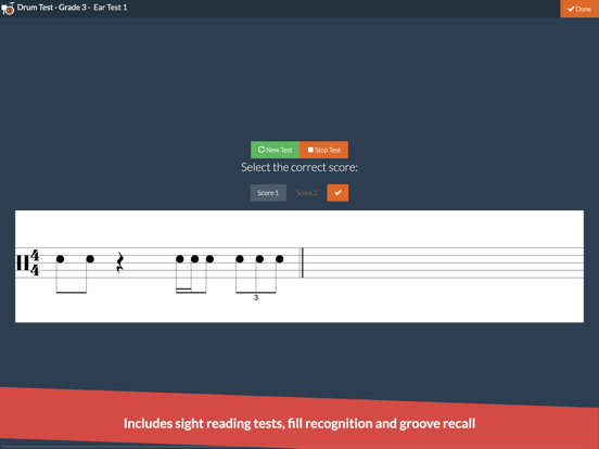 Drum Exam Grade Debut, 1, 2, 3 iPad screenshot