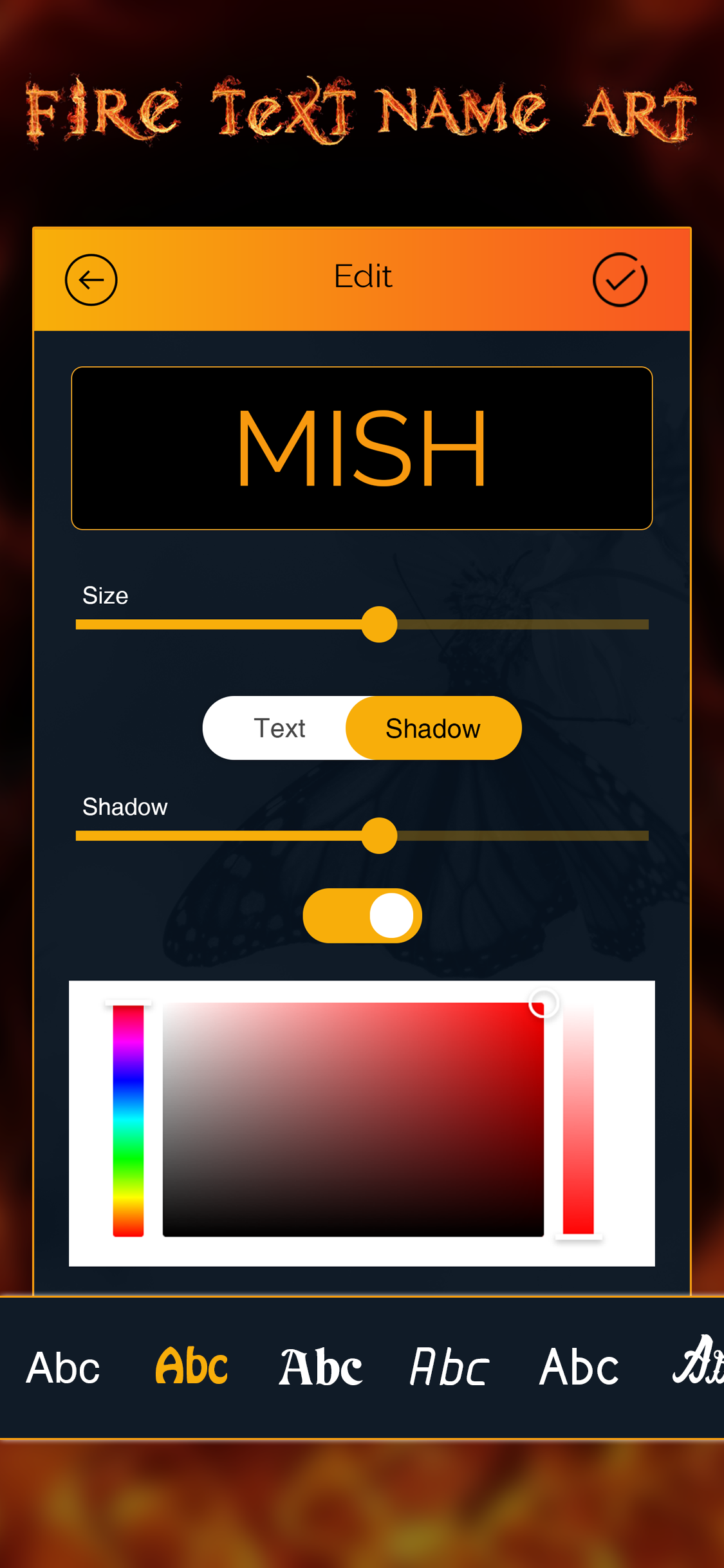 Fire Text Name Art