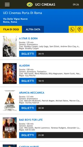 Game screenshot Webtic UCI CINEMAS ITALIA apk