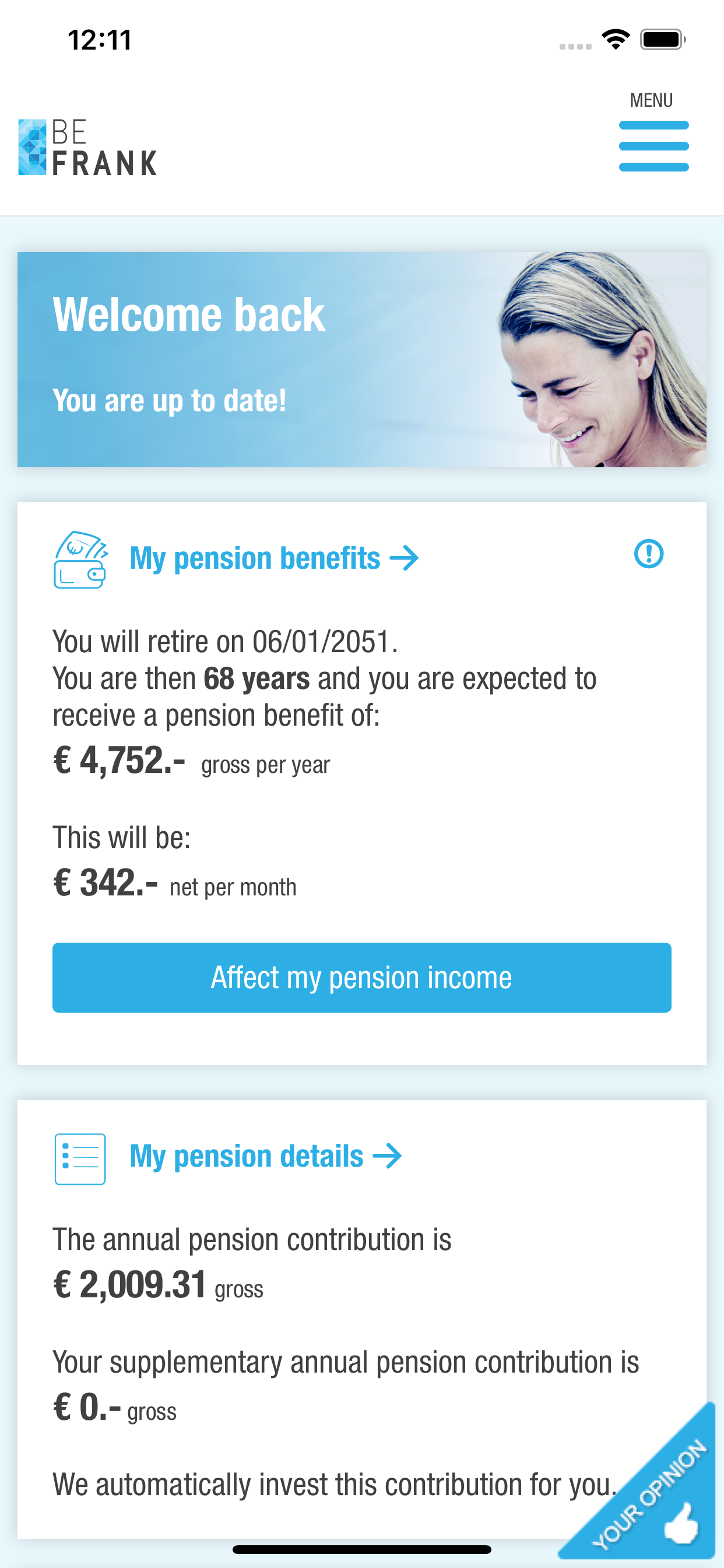 BeFrank - My Pension