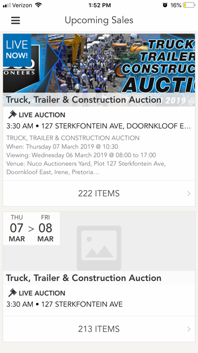 Nuco Auctioneers Screenshot 2 - AppWisp.com