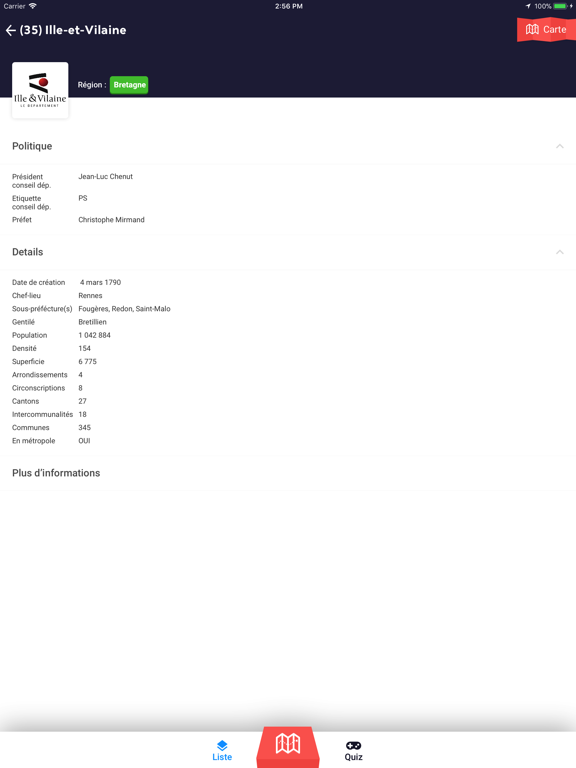 Les Départements App Originale iPad screenshot 5 - Reference app