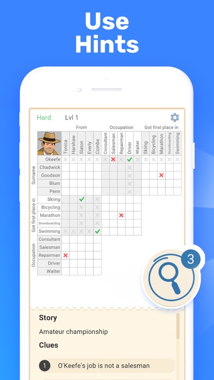 Cross Logic Puzzle Game screenshot-3
