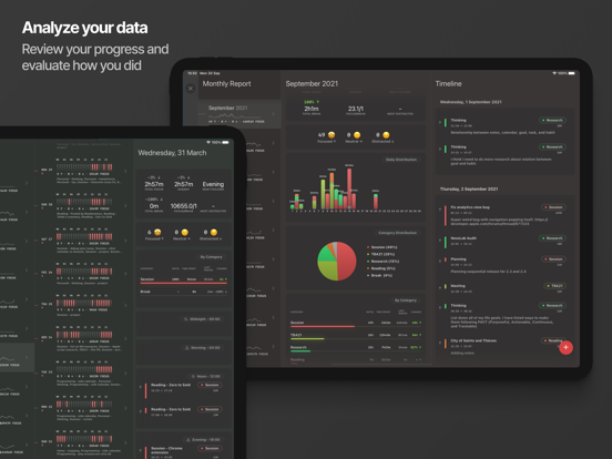 Session Pomodoro Focus Timer iPad screenshot 6 - Productivity app