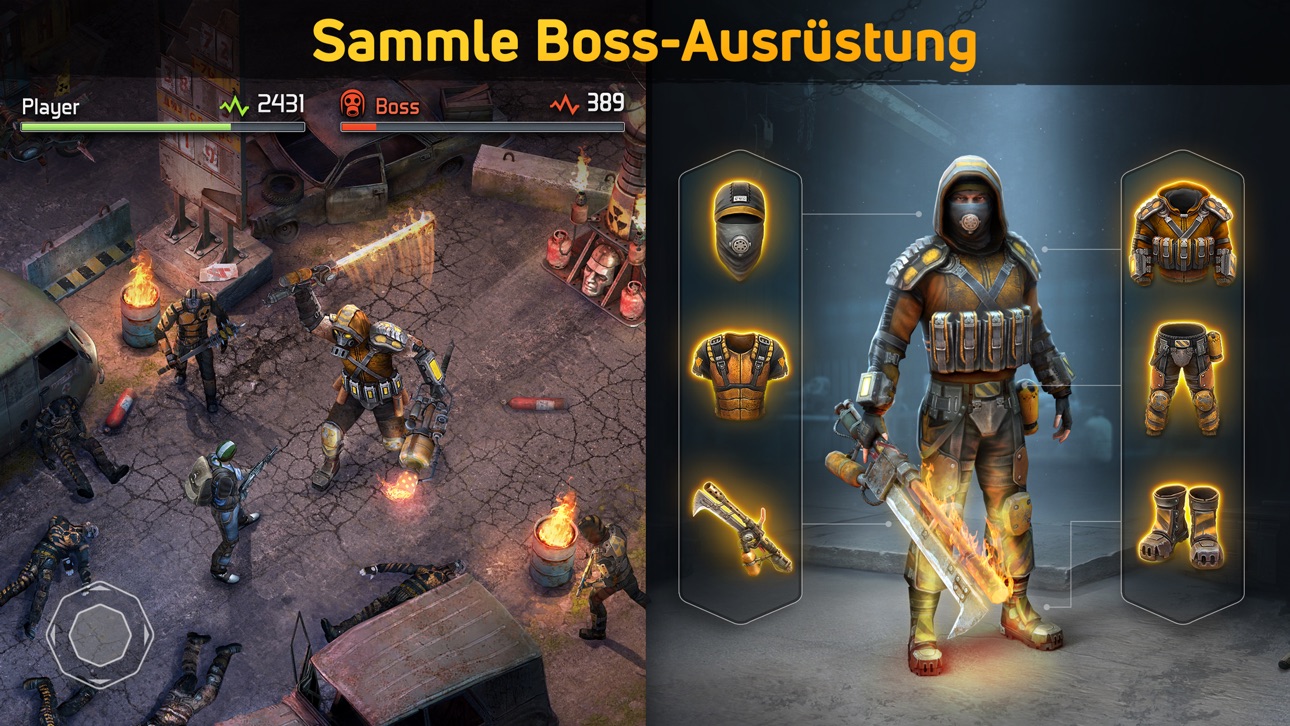 Dawn of Zombies: Survival Game iOS Mod IPA screenshot 5 - iOS game interface