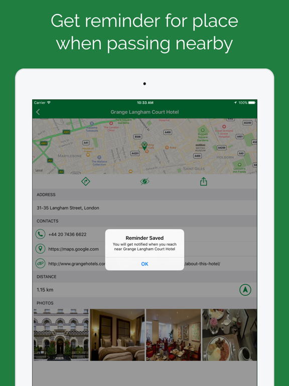 Around Me Place Finder iPad screenshot 5 - Navigation app