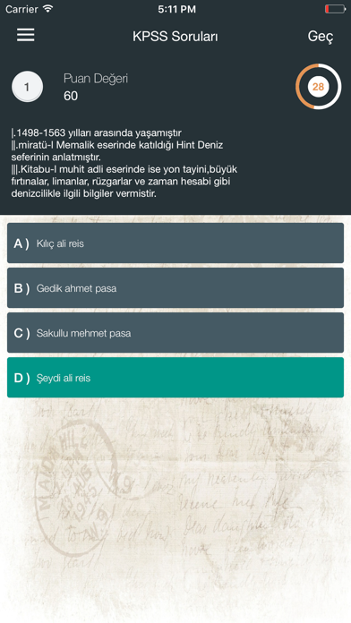 Screenshot #1 pour KPSS 2021 - Tarih