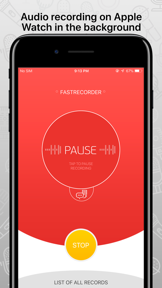 FastRecorder audio recording screenshot