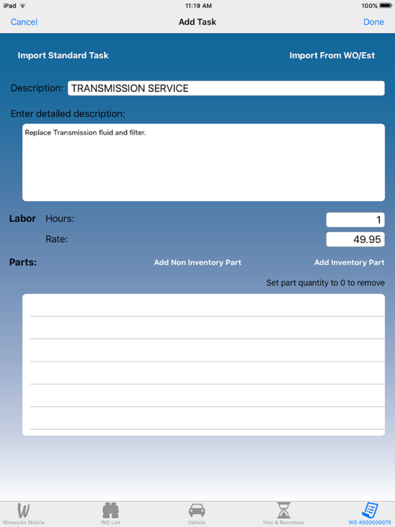 Winworks Mobile iPad screenshot 5 - Business app