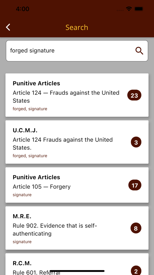 #6. Manual for Courts-Martial (iOS) 由: Tyler Nelson