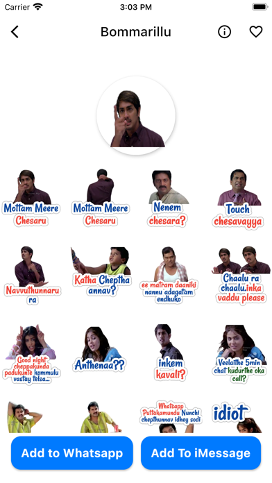 Stickers Raja-Telugu stickers Screenshot