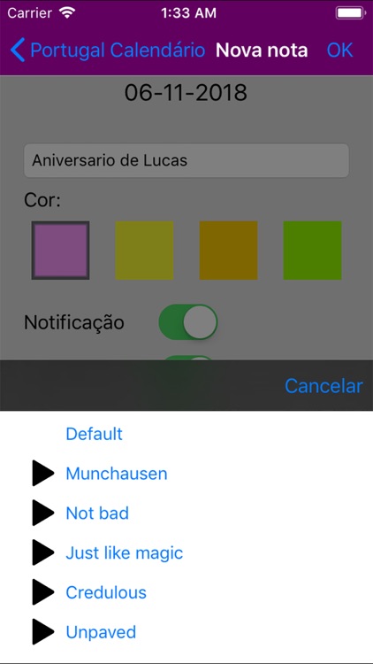 Calendário 2019 Portugal