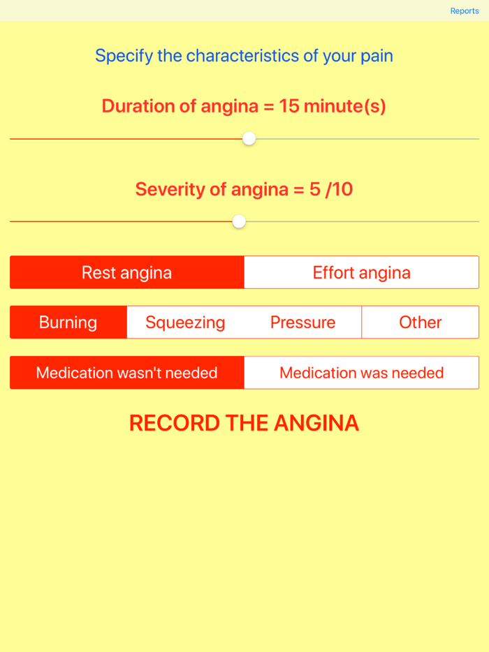 Angina Recorder