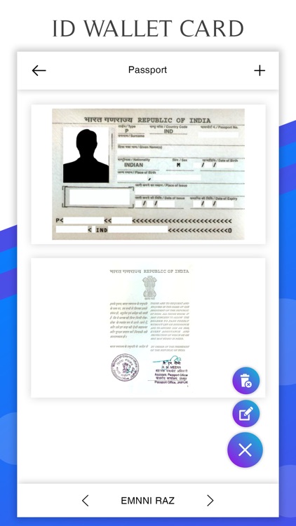 ID Proof & Card Mobile Wallet