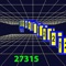 Train and test 'Kinetic Visual Acuity' by reading the figure on a rotating hex-head pillar that dashes out from the screen interior