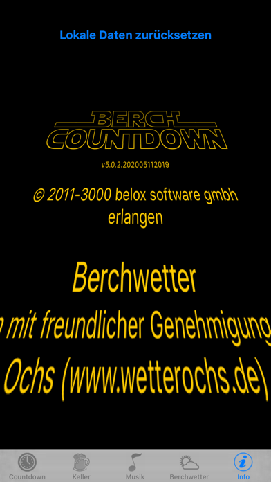 Bergkirchweih Erlangen - Timer Screenshot