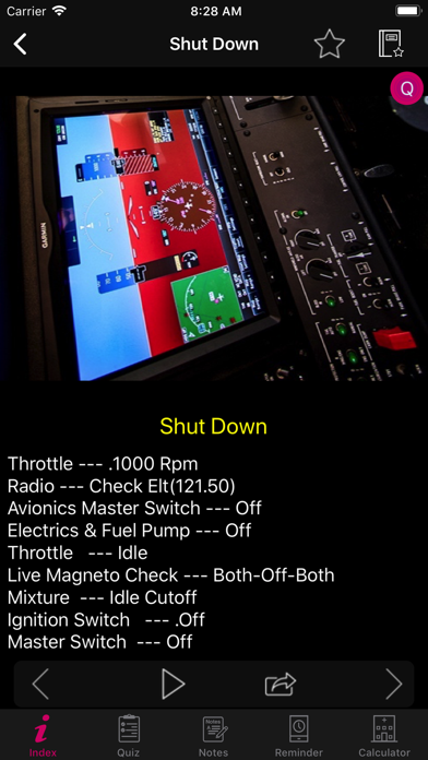 Screenshot #3 pour Diamond DA20 Flight Checklist