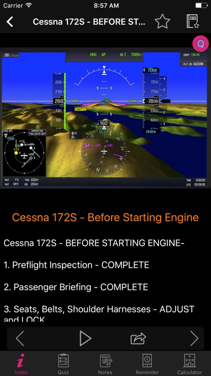 Cessna 172S/SP Checklist