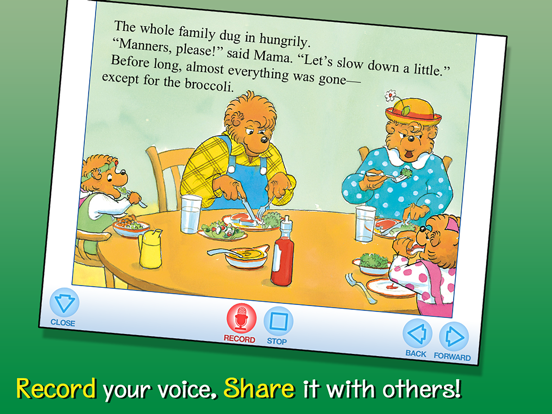 Berenstain Bears Go Out to Eat iPad screenshot 4 - Book app