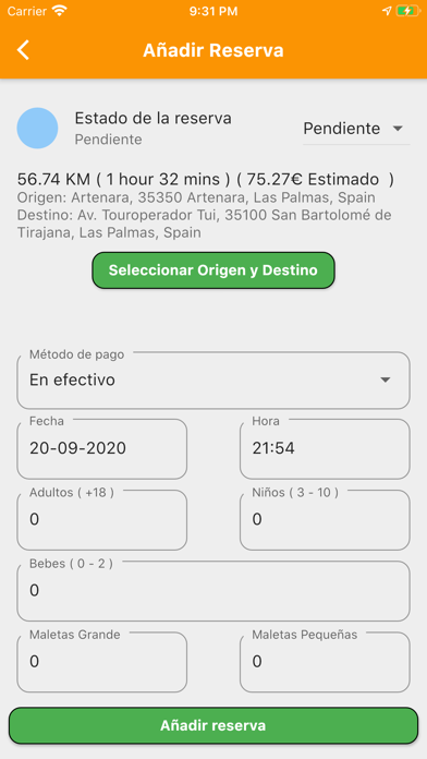 Reservas de Taxis Las Palmas Screenshot
