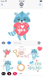 best raccoon - valentine love iphone screenshot 2