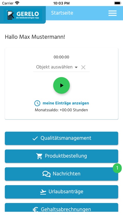 Gerelo - Gebäudereiniger-App