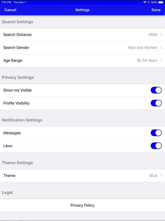 Dating App Dating My Partner iPad screenshot